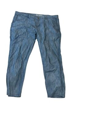 Gap the girlfriend coupe lightweight denim pants size 14 trousers jeans